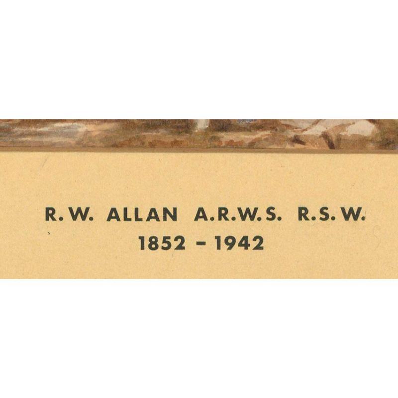 Robert Weir Allen (1851-1942) RWS RSW NEAC - 20th Century Watercolour, Farm - Brown Landscape Art by Robert Weir Allan
