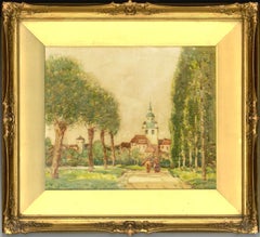 George Graham (1881-1949) - Signed and Framed 1916 Watercolour, The French Town