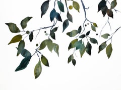 Branch Study n° 32, peinture à l'aquarelle botanique minimaliste originale sur papier