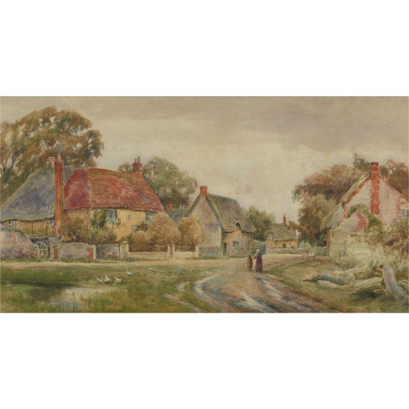 Henry John Kinnaird (1861-1929) - Late 19th Century Watercolour, Rural Hamlet 2
