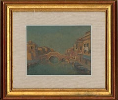 Giuseppe Manoni (1922-200) - Broderie du XXe siècle, pont Tre Archi, Venise