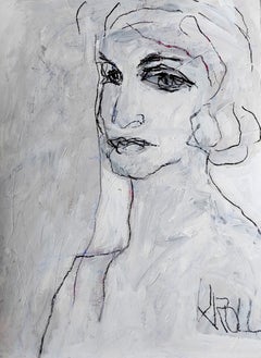 Portrait of a woman, Drawing, Pastels on Paper