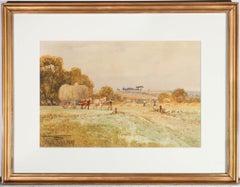 Antique Thomas Pyne RI (1843-1935) - Framed 1895 Watercolour, A Day in the Field