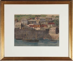 Erik Smith (1914-1972) - Framed 1950 Watercolour, Fisherman's Town