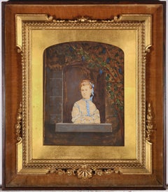 19th Century Picture Frame - Ornate Gilt Frame in Mahogany Box