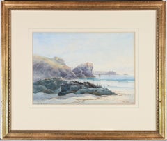 Claude Montague Hart (1870-1952) - Framed Watercolour, Cormorants on the Shore