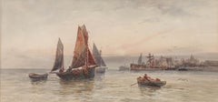 M. Goodman - Framed 1909 Watercolour, Out of the Harbour
