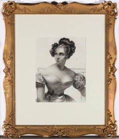 Circa 1830 Charcoal Drawing - Elegance