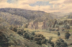 Attribut. James Walker Tucker (1898-1972) -20. Jahrhundert Aquarell, Tintern Abbey