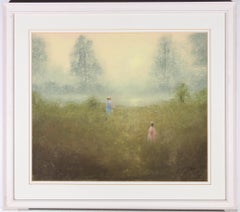 M. Clarke - Framed 20th Century Pastel, Through the Fields