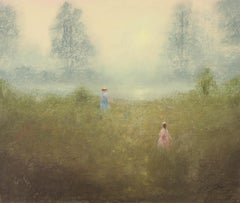 M. Clarke – Gerahmtes Pastell des 20. Jahrhunderts, Through the Fields