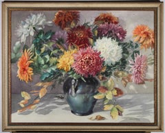Jack Carter - 1953 Watercolour, Summer Chrysanthemums