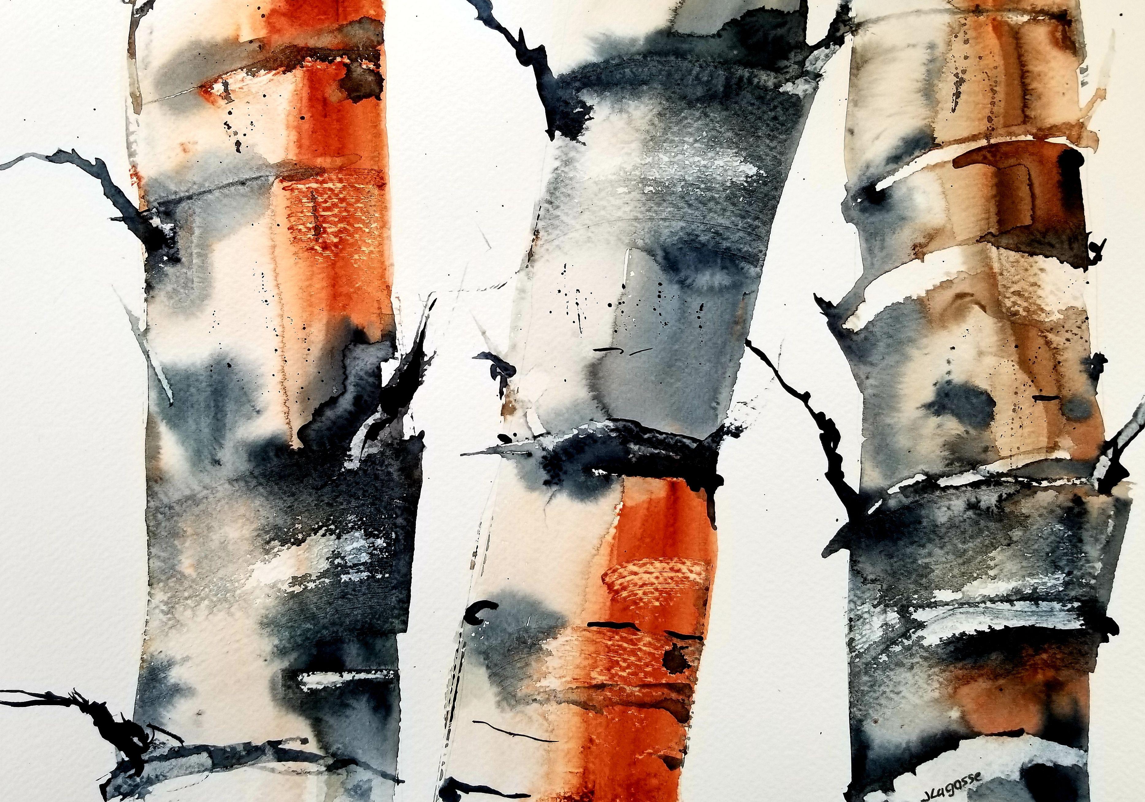 Autumn in New England, Painting, Watercolor on Paper - Art by Jim Lagasse