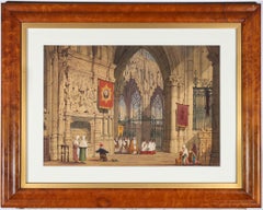 Antique Late 19th Century Watercolour - The Minister's Entrance