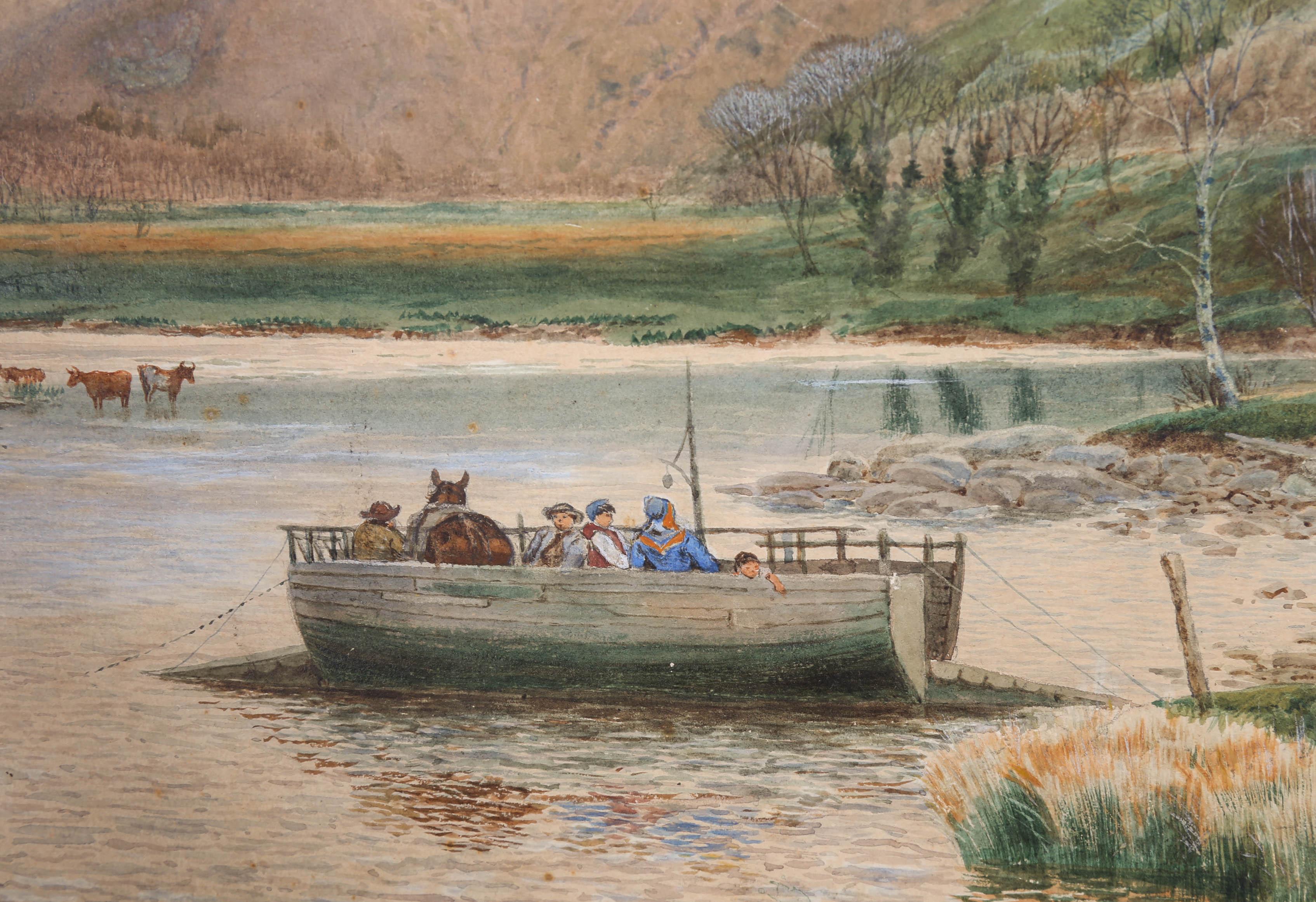 Peter Ghent (1856-1911) - Late 19th Century Watercolour, Ferry Crossing For Sale 4