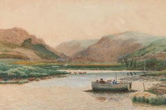 Peter Ghent (1856-1911) - Late 19th Century Watercolour, Ferry Crossing