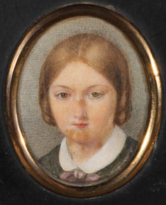 Mrs. Scott - Miniature c.1856 Watercolour, Mary Knottesford Fortescue