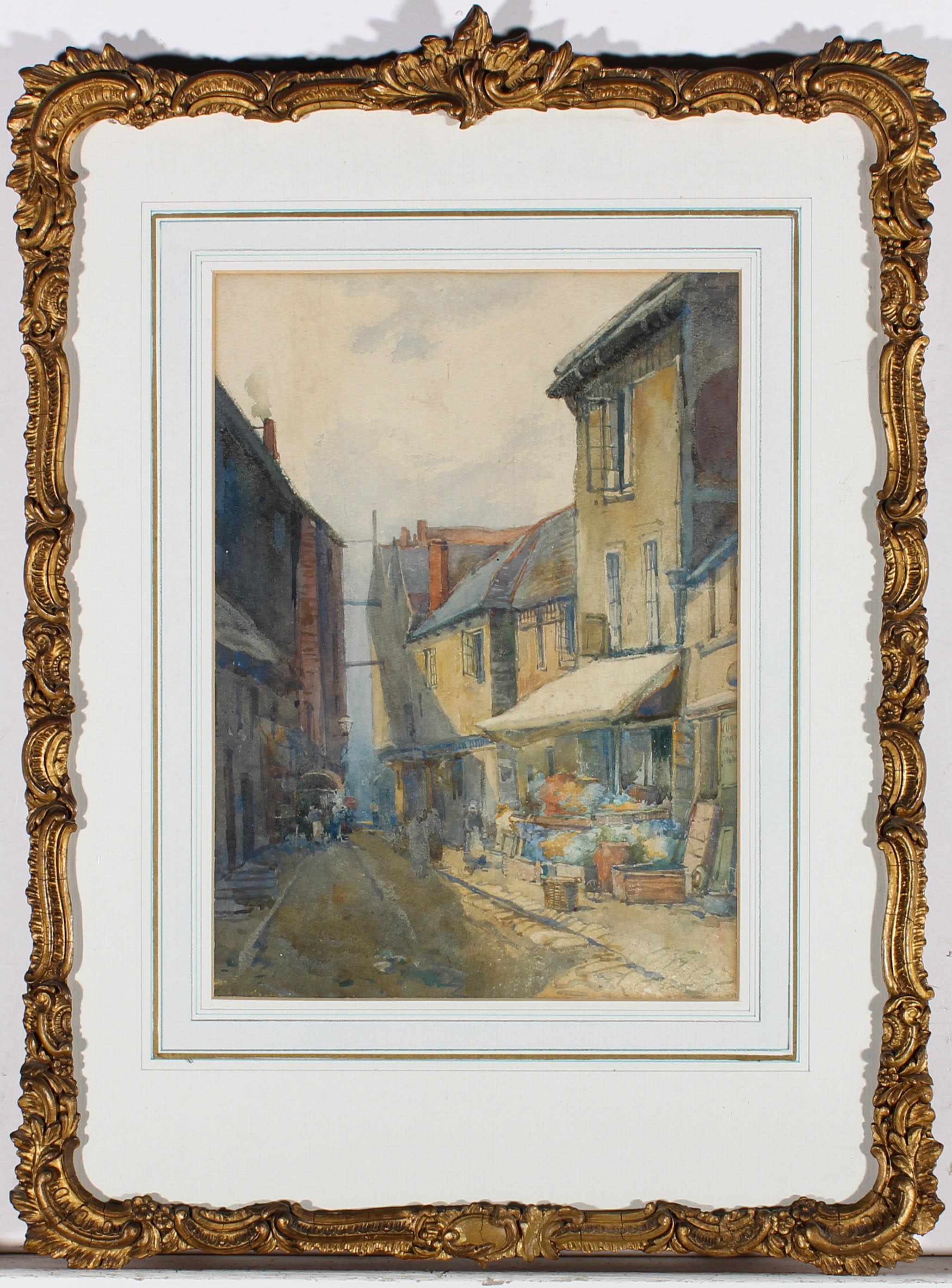 Framed Late 19th Century Watercolour - Early Morning Errands - Art by Unknown