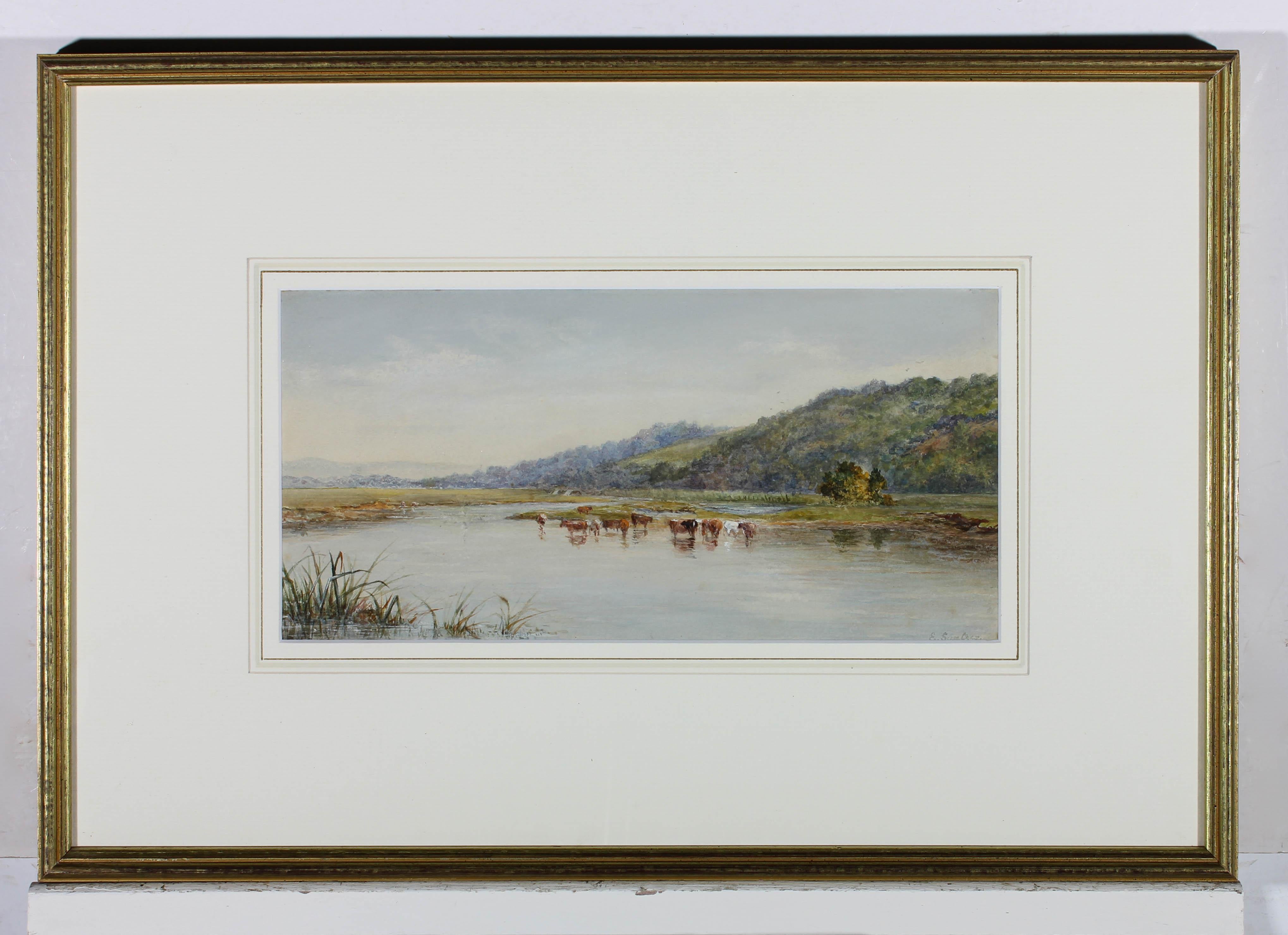 Elizabeth Surtees - Framed Late 19th Century Watercolour, The Upper Ilminster For Sale 1