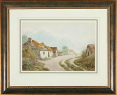 Antique Henry Hilton (fl.1987-1888) - Late 19th Century Watercolour, The Village
