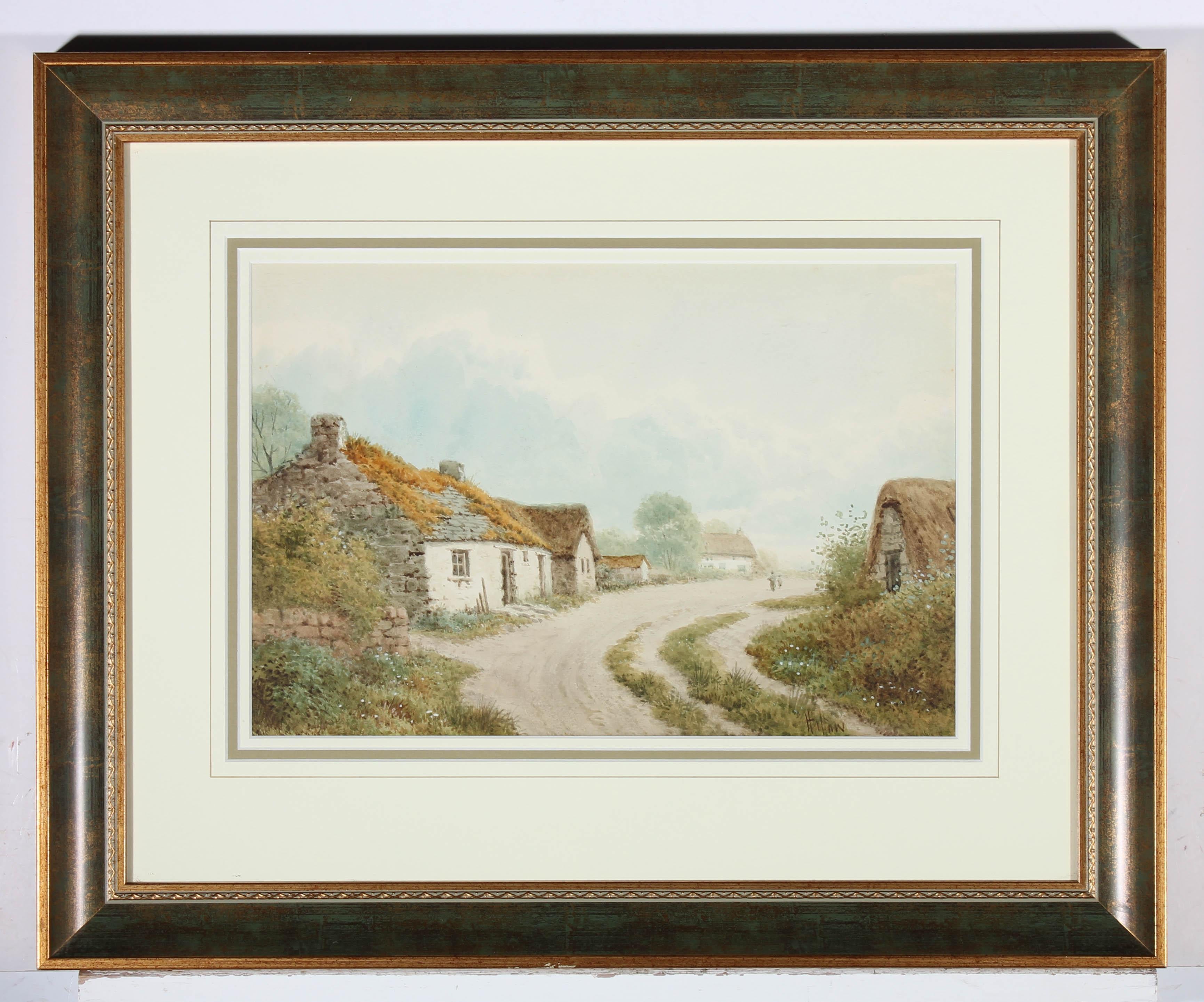 Henry Hilton (fl.1987-1888) - Late 19th Century Watercolour, The Village For Sale 2