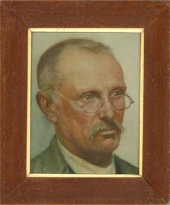 Rudland - Early 20th Century Watercolour, Bespectacled Gentleman