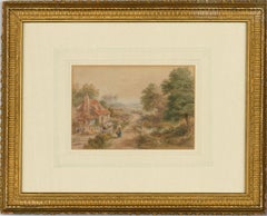 Attrib. Myles Birket Foster (1825-1899) - Framed Watercolour, Country Cottage
