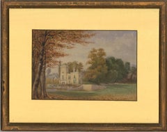 Antique J. Whitacre Allen (1857-1939) - Signed and dated 1896 Watercolour, Kelston Lodge