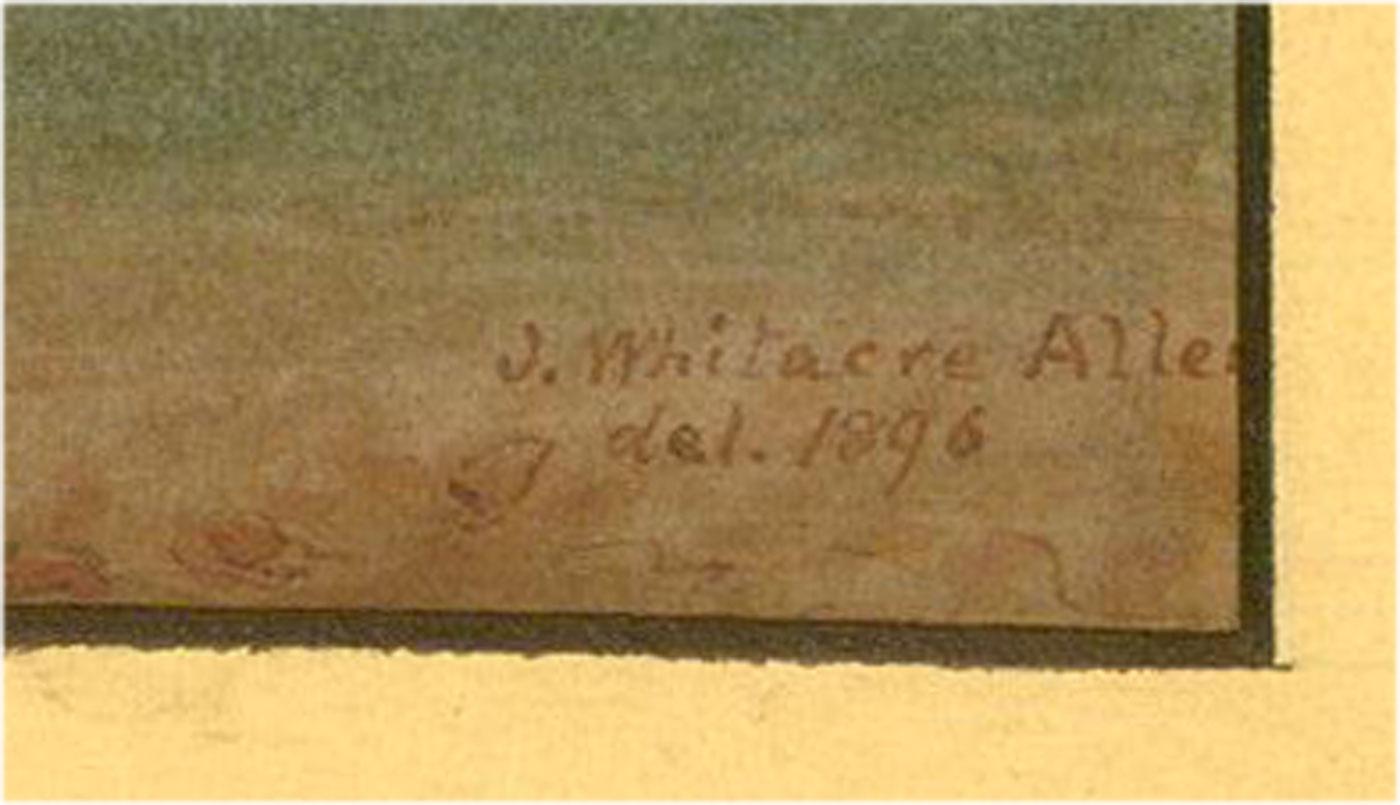 J. Whitacre Allen (1857-1939) - Acquarello firmato e datato 1896, Kelston Lodge 4