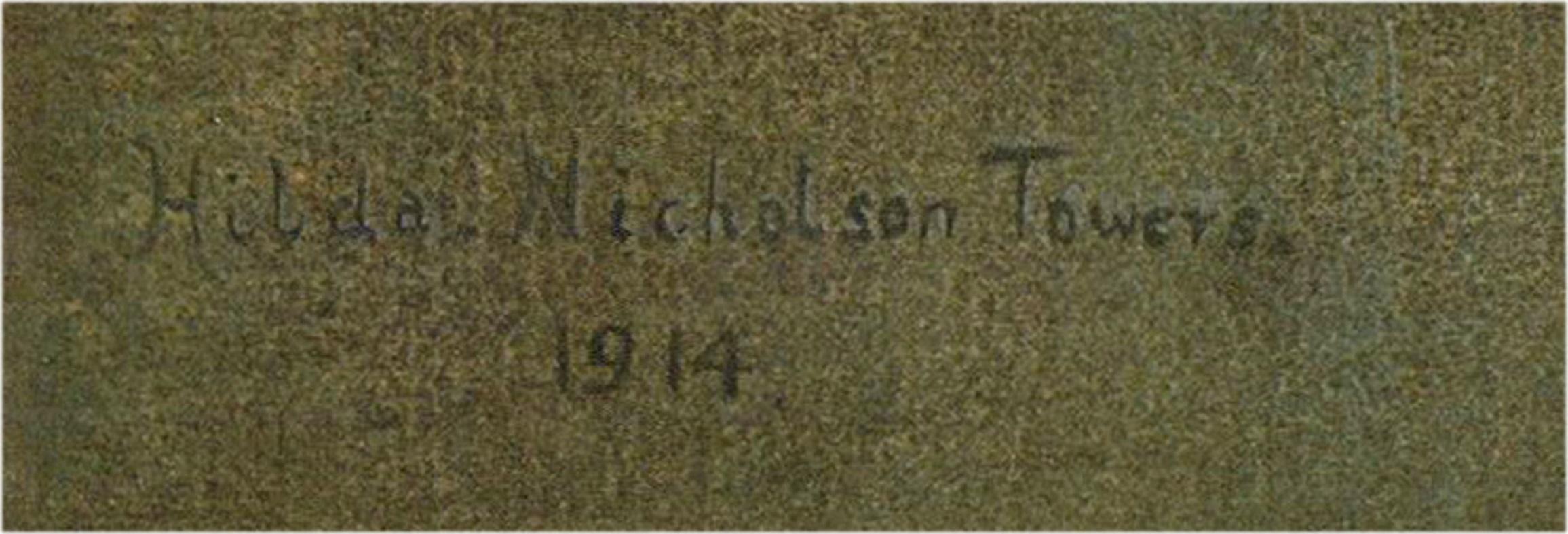 Hilda Nicholson Towers (1896-1978) - 1914 Aquarell, Packet aus weißembait im Angebot 3