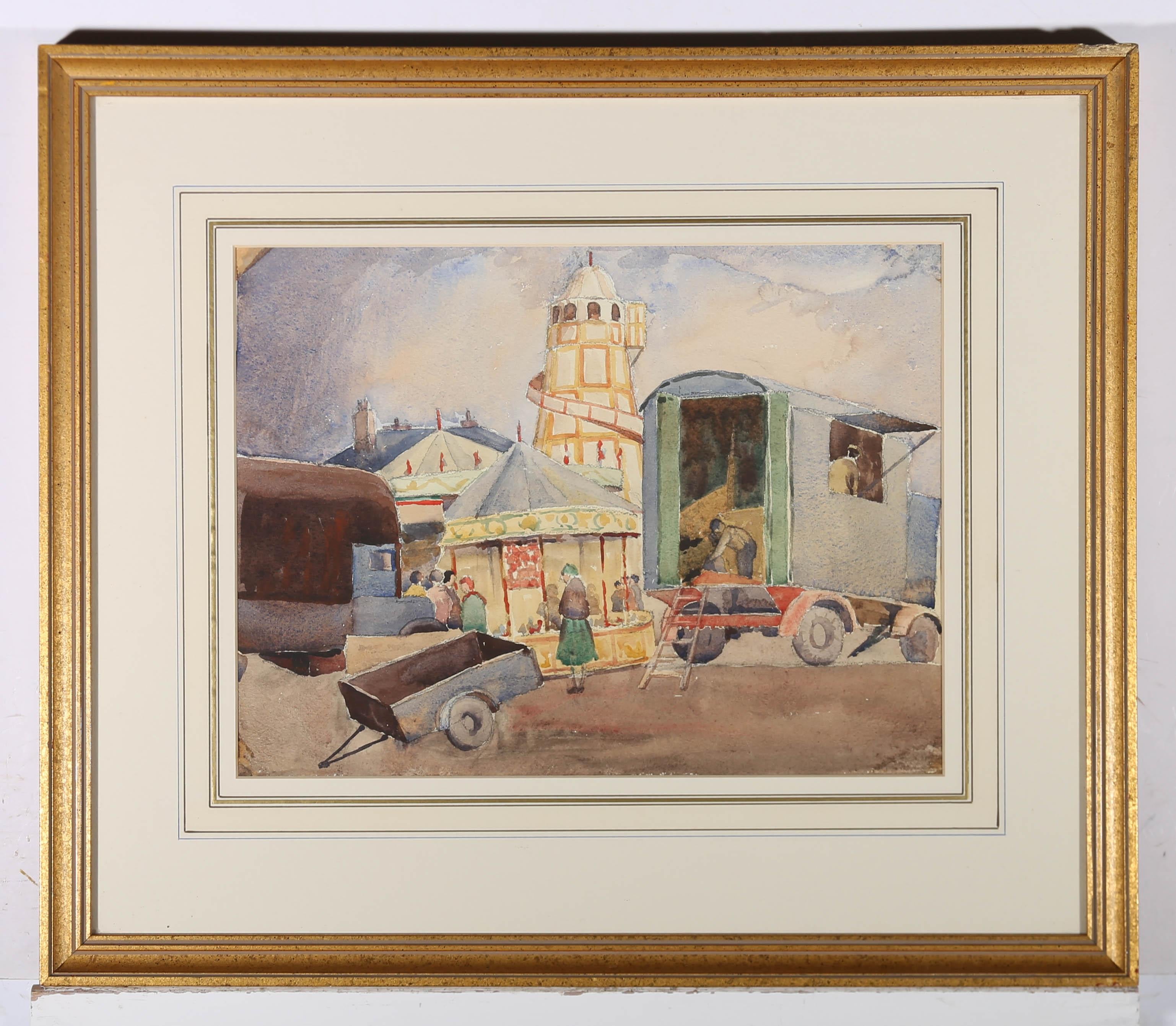 Sydney W. Starling (1889-1984) - 1935 Watercolour, Pinner Fair For Sale 1