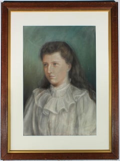 Pastell des frühen 20. Jahrhunderts - Edwardianisches Mädchen