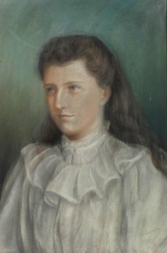 Early 20th Century Pastel - Edwardian Girl