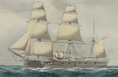 William MacKenzie Thomson - Aquarelle du début du XXe siècle, HMS Northampton