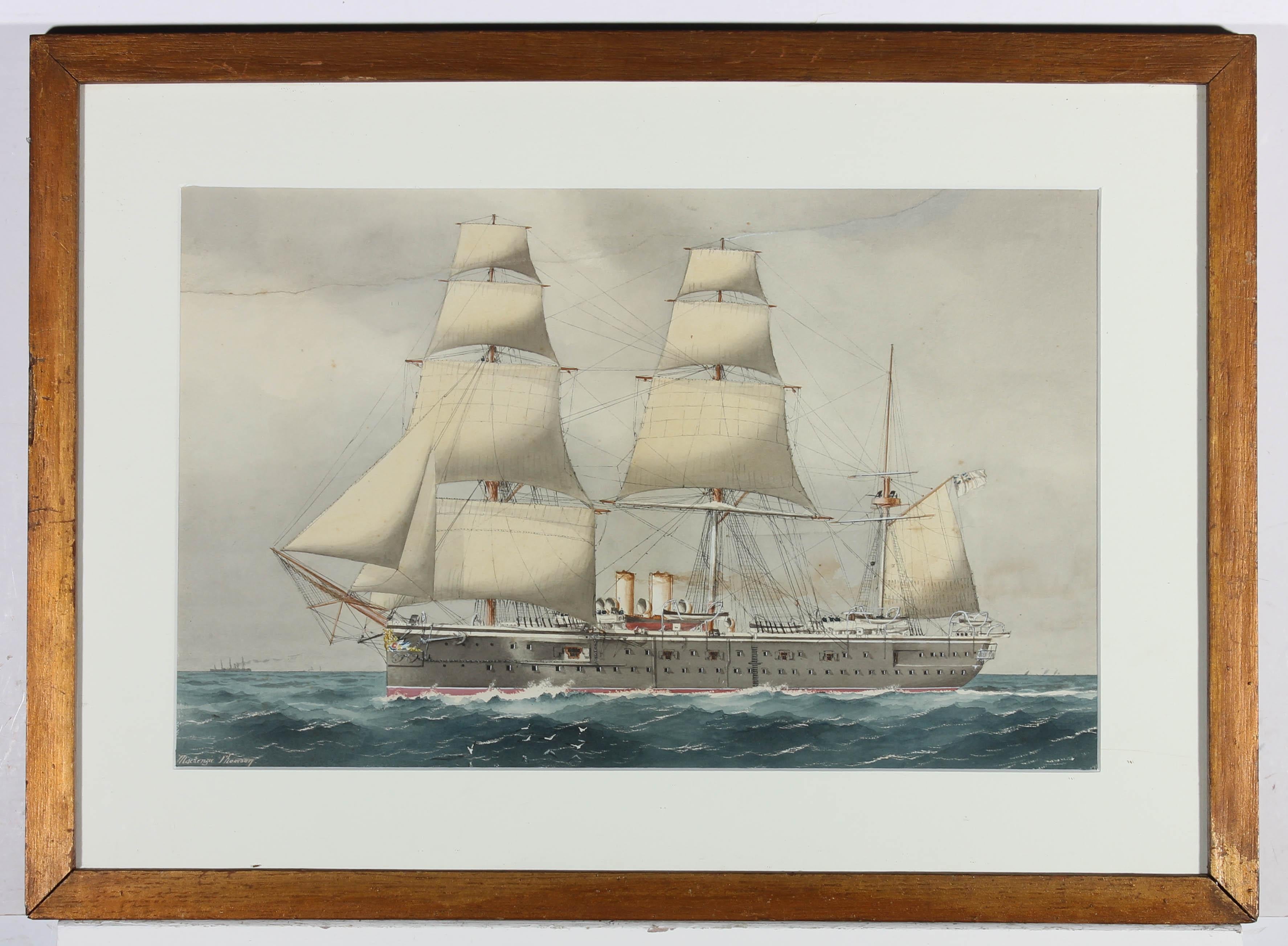 William MacKenzie Thomson - Early 20th Century Watercolour, HMS Northampton For Sale 2
