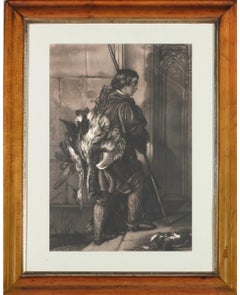 Mid 19th Century Charcoal Drawing - The Day's Bag