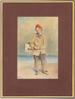 Antique 1862 Watercolour - Brighton Boy