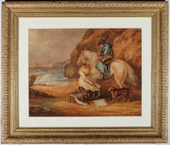 Antique After George Morland - 1847 Watercolour, Selling Fish