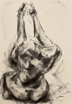 Hold On, Drawing, Charcoal on Paper