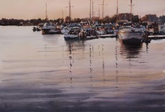 Aquarell- und Bootsbilder 03, Gemälde, Aquarell auf Aquarellpapier