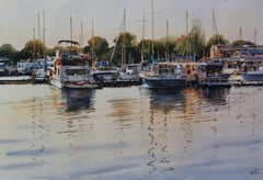 Aquarell und Boot 02, Gemälde, Aquarell auf Aquarellpapier