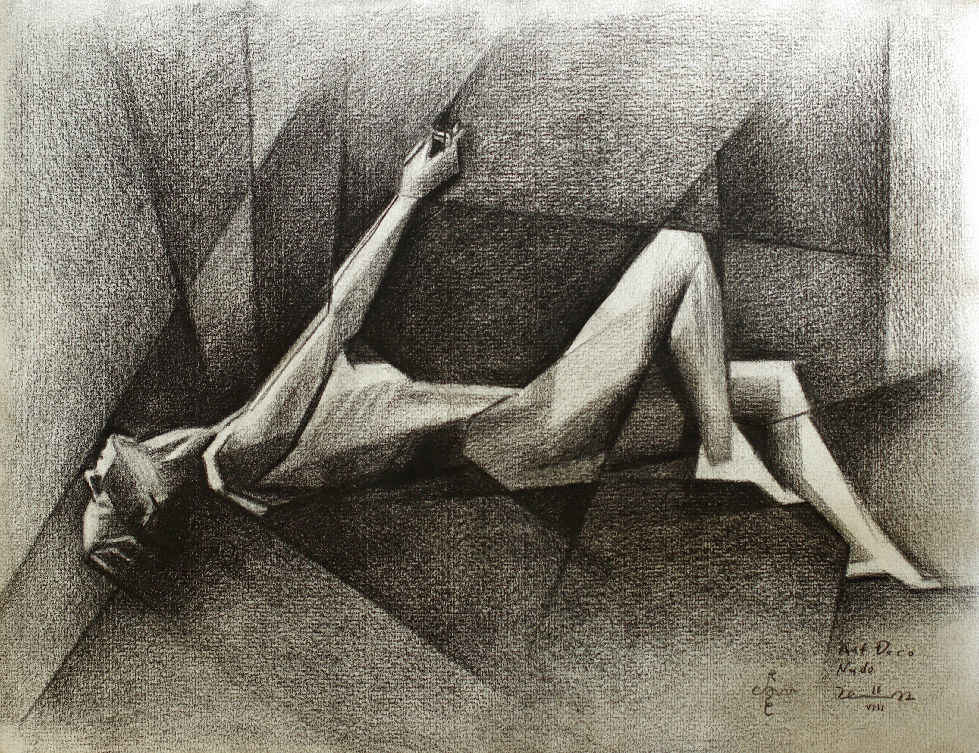 A Third One    Art Deco Nude â€“ 11 -08-22 is my third graphite pencil drawing done with my Faber-Castell Pitt Graphite Matt pencils. A couple of days after the second but I had a busy schedule of meetings, uploading and painting of course. I had a