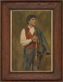 Late 19th Century Watercolour - Young Sicilian Man