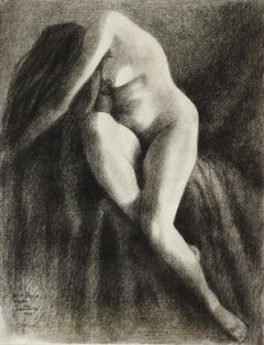 Art Deco Nude â€“ 29-08-22, Drawing, Pencil/Colored Pencil on Paper