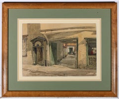 Attrib. John Wykeham Archer (1808-1864) - Framed Watercolour, Norwich Courtyard