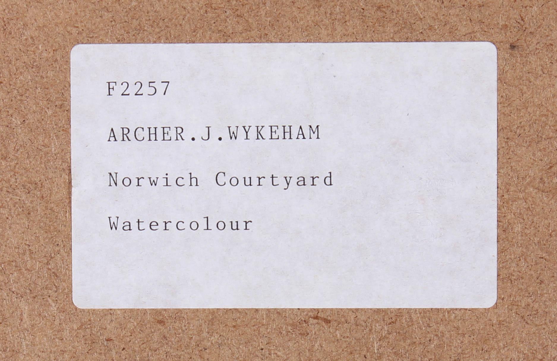 Attribut. John Wykeham Archer (1808-1864) – Gerahmtes Aquarell, Norwich Courtyard im Angebot 4