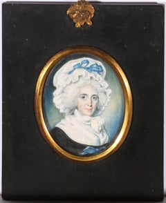 Miniature Framed Late 19th Century Watercolour - Portrait of a Lady