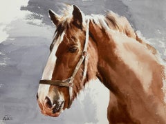 Horse_01, Painting, Watercolor on Watercolor Paper