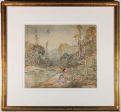 Montague Smyth (1863–1965) - Early 20thC Watercolour, Bathers By The Stream