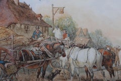 Attrib. James Ward (1769 -1859) - Framed Watercolour, Outside The Brown Cow Inn